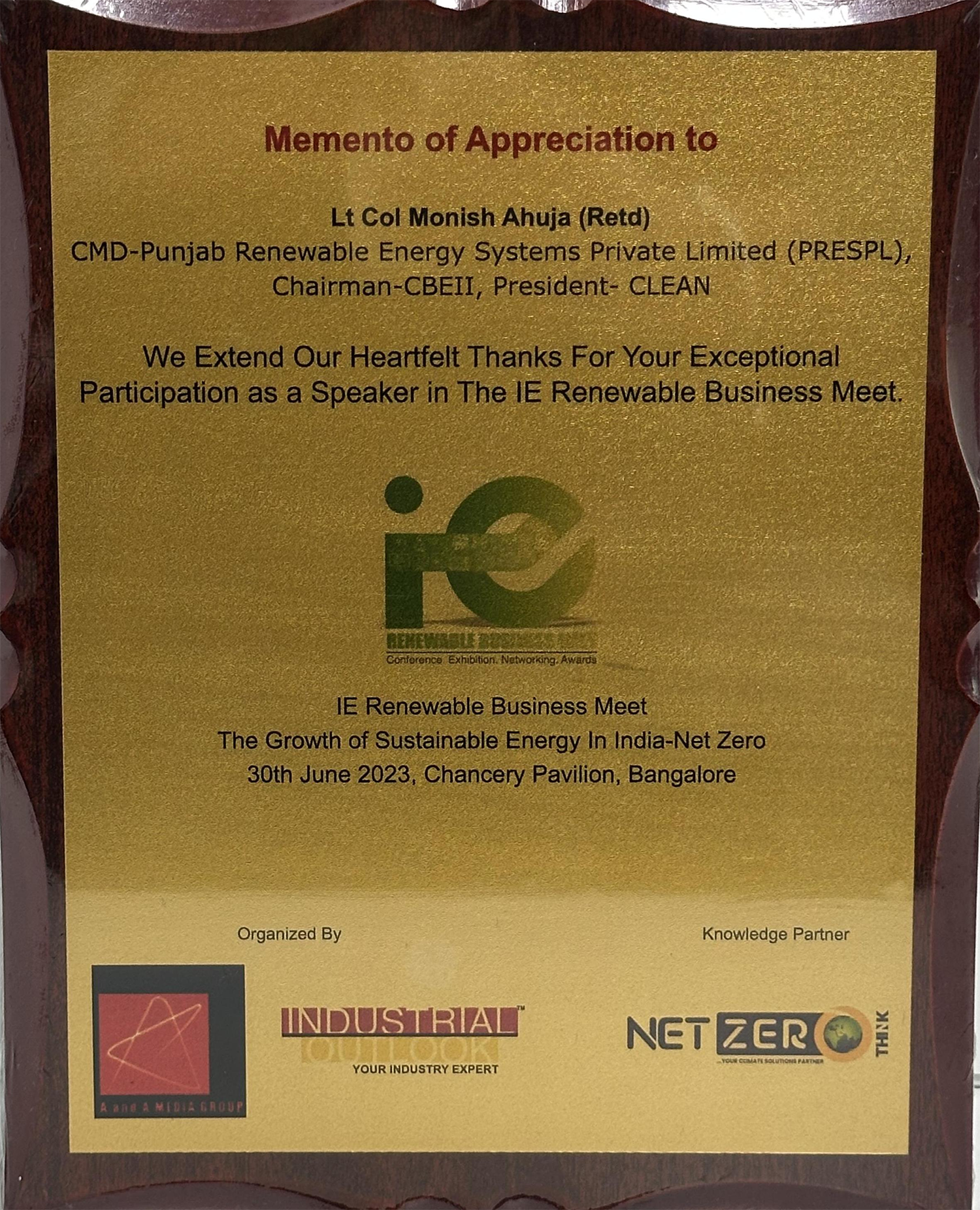 IE Renewable Business Meet 30th June - 2023